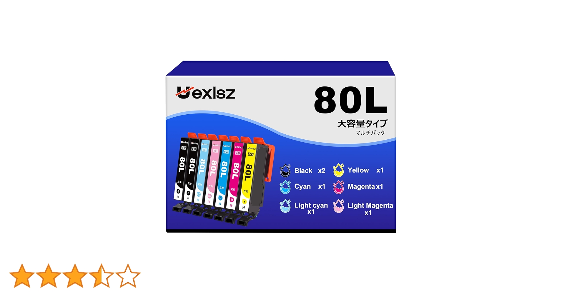 Amazon.co.jp: Uexlsz IC6CL80L インク とうもろこし Epson用